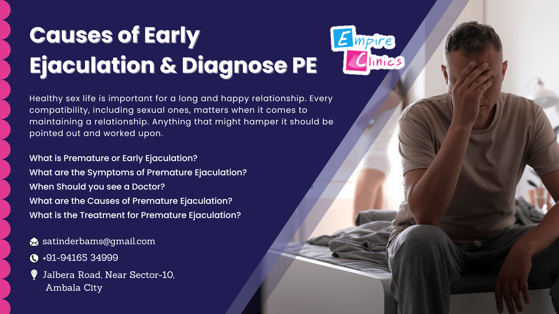 Causes of Early Ejaculation & Diagnose PE